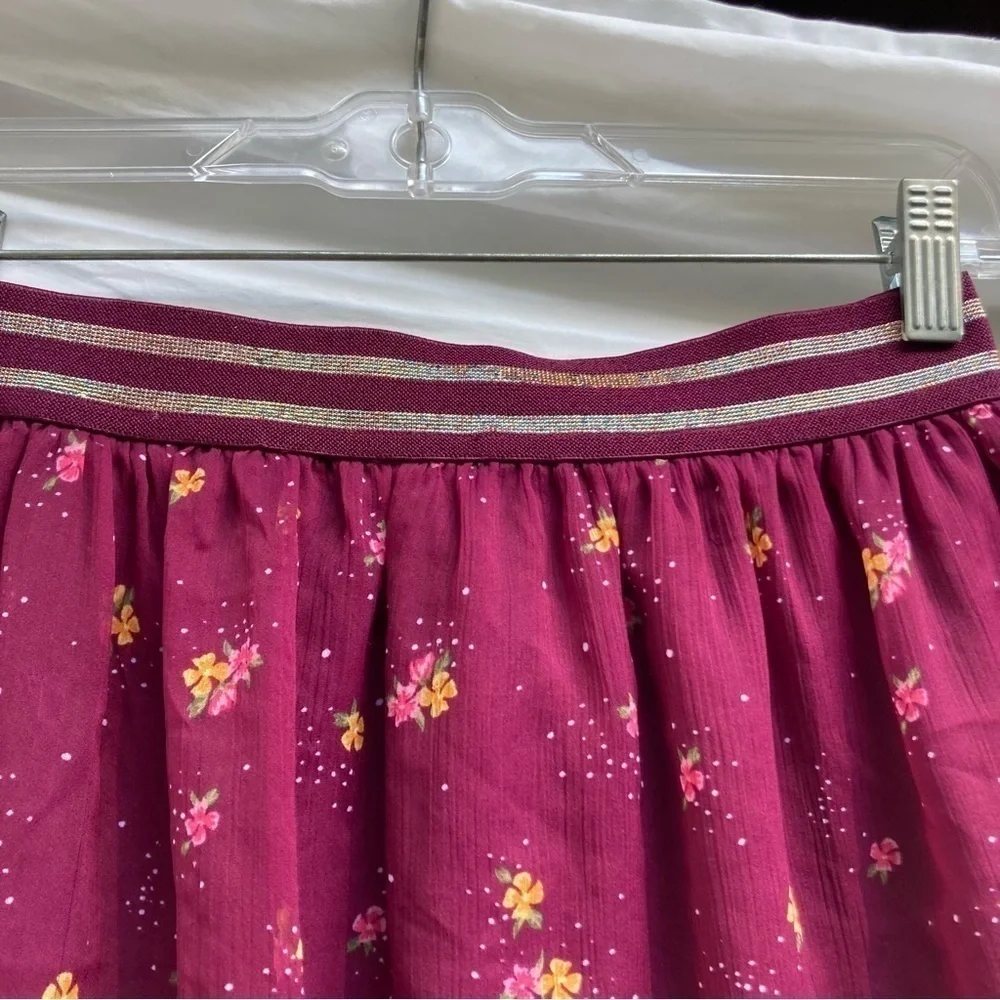 Old Navy purple floral skirt, size large(10-12)